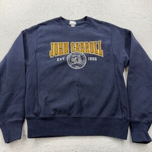 VTG Champion Reverse Weave John Carroll University Crewneck Sweatshirt S Blue